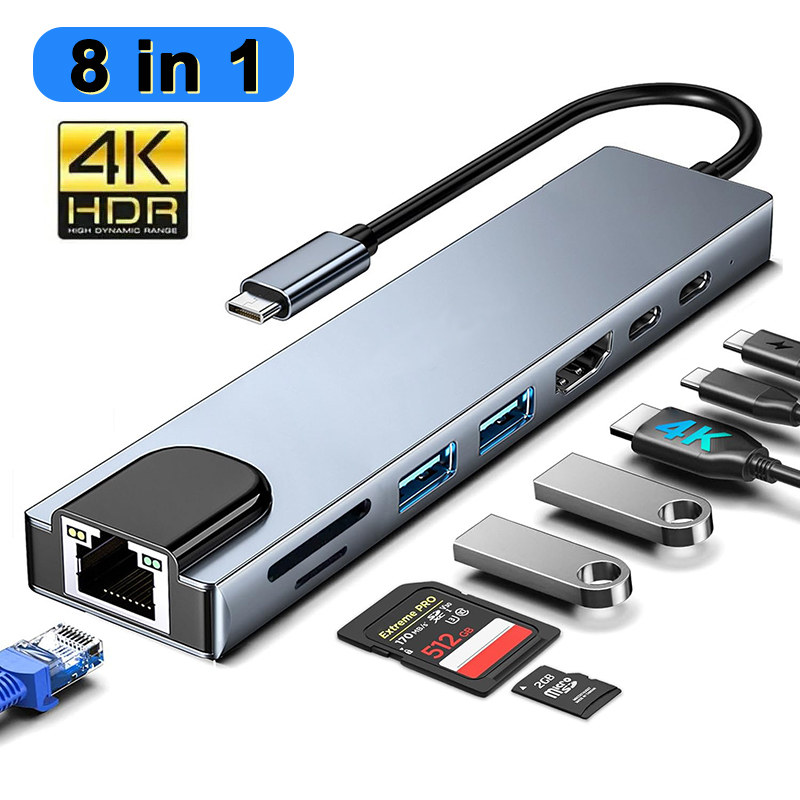 Home Cinema Usb - 8 в 1 USB-концентратор типа C