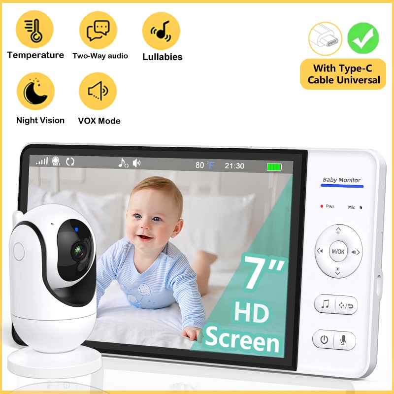 Home Cinema Wireless - Без Wi-Fi, 7-дюймовая радионяня, двусторонняя аудиосвязь,