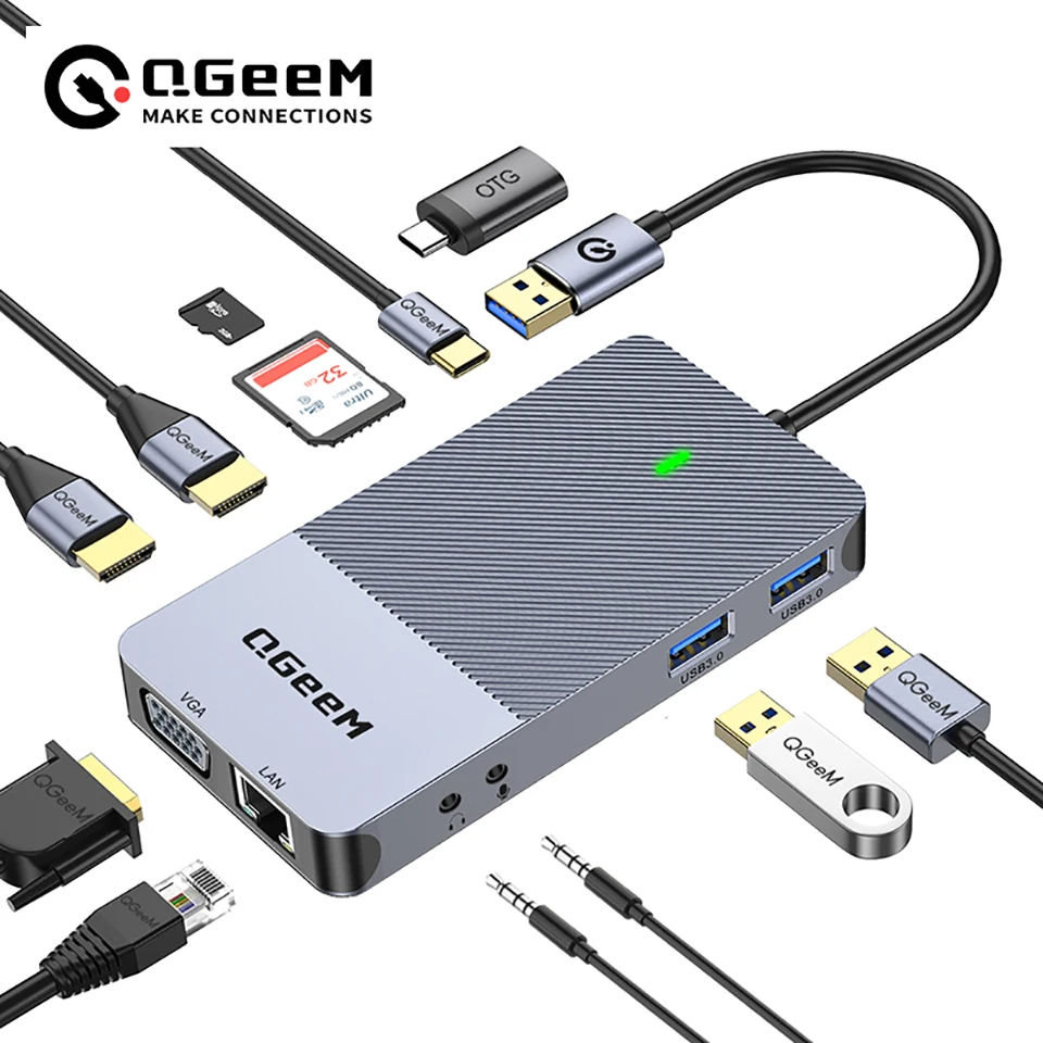 Home Cinema Usb - Док-станция QGeeM USB 3.0, USB-хаб с